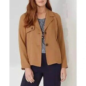 J.Jill Wearever Camel Tan Lightweight Easy Care Jacket Size 3X